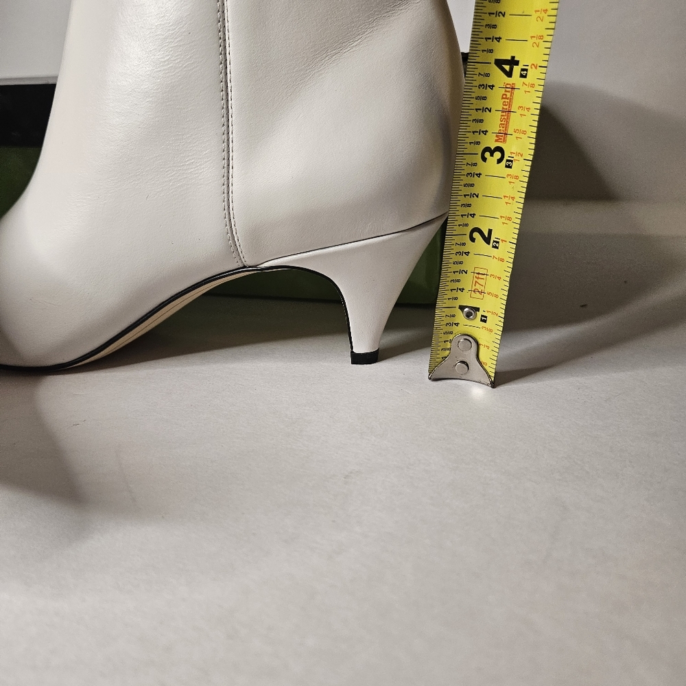 Sam Edelman White Leather Pointed-Toe Ankle Boots - Picture 4 of 4